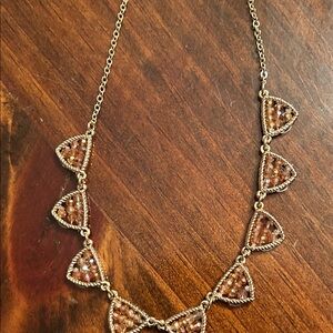 Amrita Singh Gold and Tan Beaded Necklace